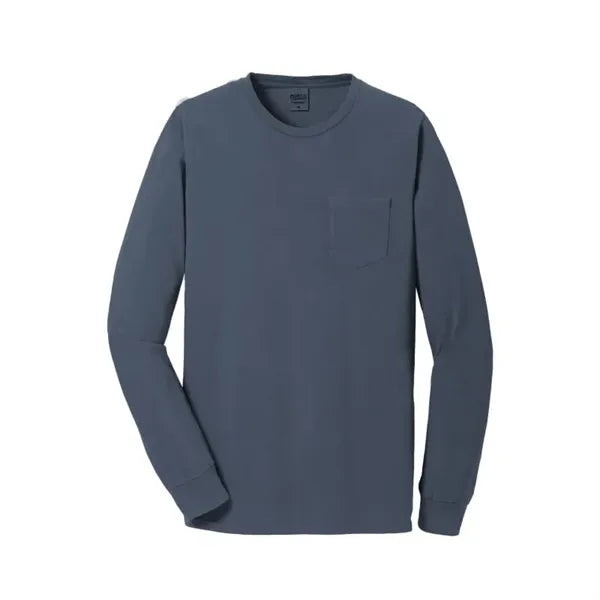 Port & Company Beach Wash Garment-Dyed Long Sleeve Pocket...