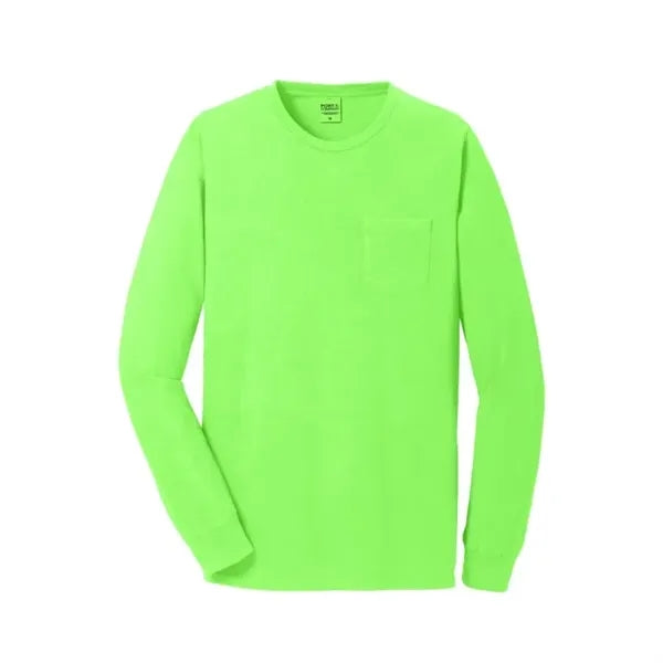 Port & Company Beach Wash Garment-Dyed Long Sleeve Pocket...