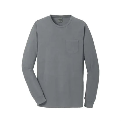 Port & Company Beach Wash Garment-Dyed Long Sleeve Pocket...