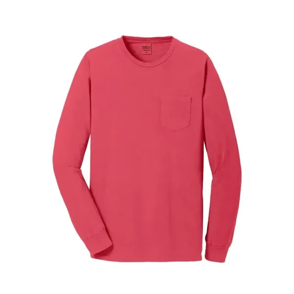 Port & Company Beach Wash Garment-Dyed Long Sleeve Pocket...
