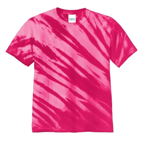 Port & Company - Tiger Stripe Tie-Dye Tee.