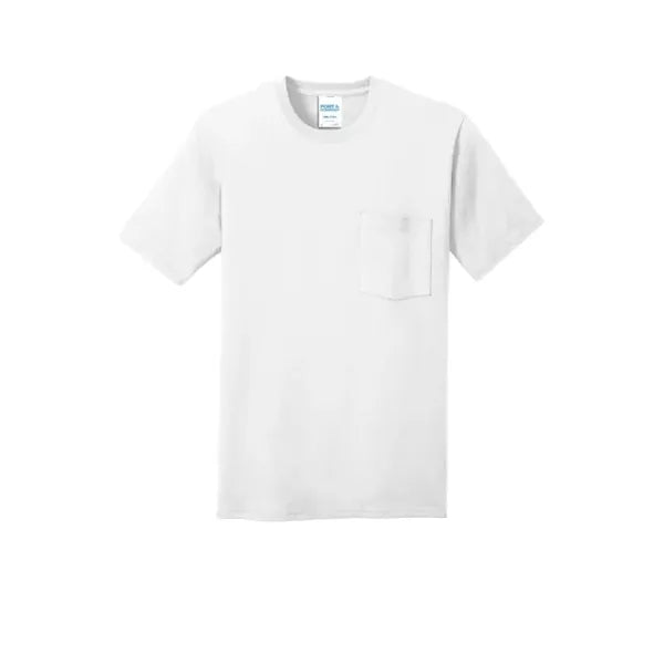 Port & Company Core Cotton Pocket Tee.