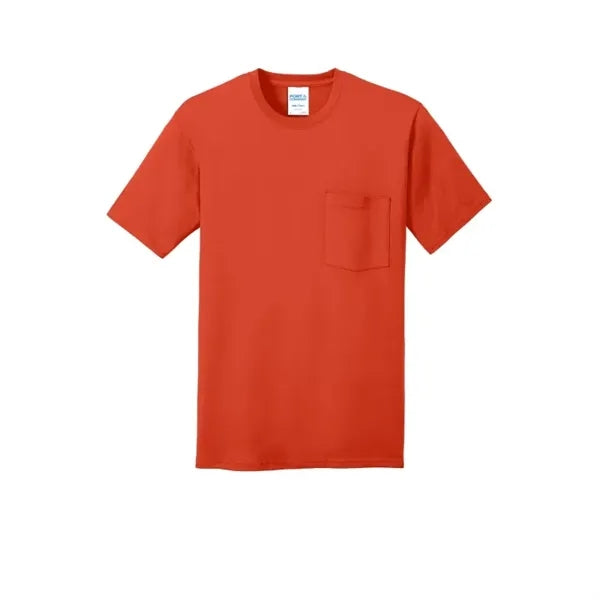 Port & Company Core Cotton Pocket Tee.
