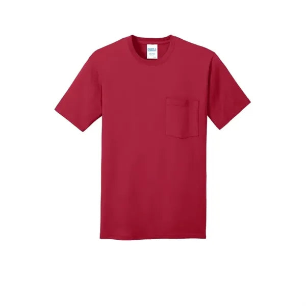 Port & Company Core Cotton Pocket Tee.