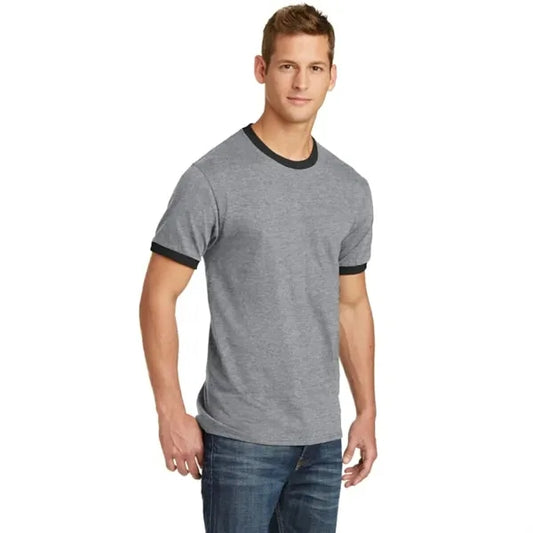 Port & Company Core Cotton Ringer Tee.