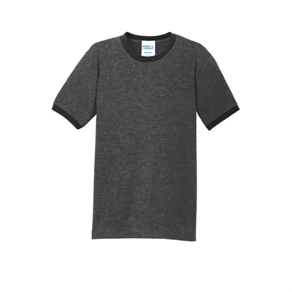Port & Company Core Cotton Ringer Tee.