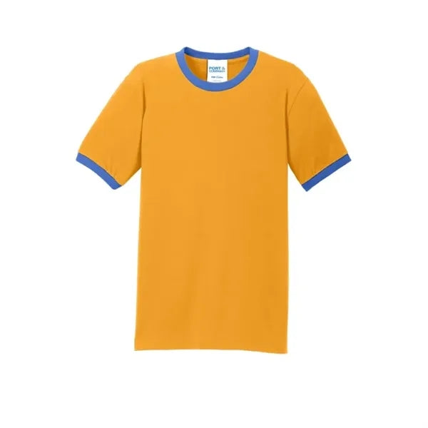 Port & Company Core Cotton Ringer Tee.