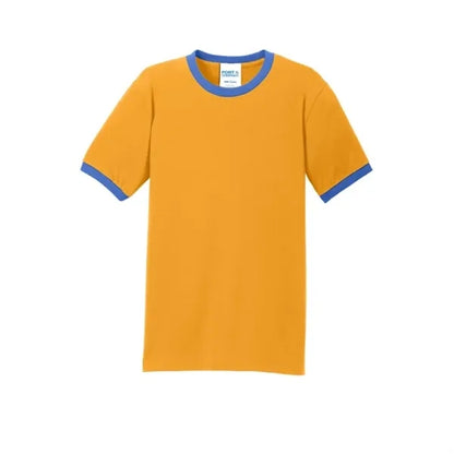 Port & Company Core Cotton Ringer Tee.