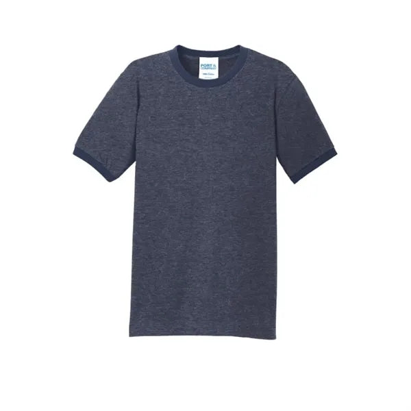 Port & Company Core Cotton Ringer Tee.