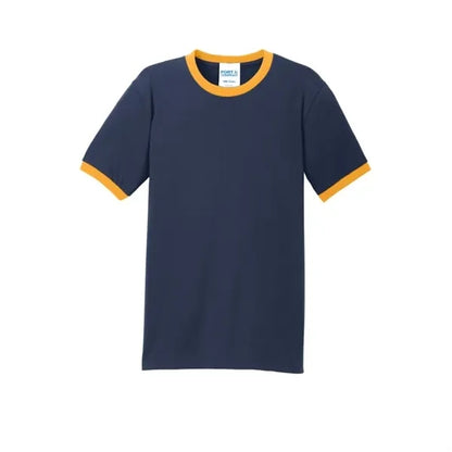 Port & Company Core Cotton Ringer Tee.