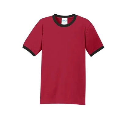 Port & Company Core Cotton Ringer Tee.
