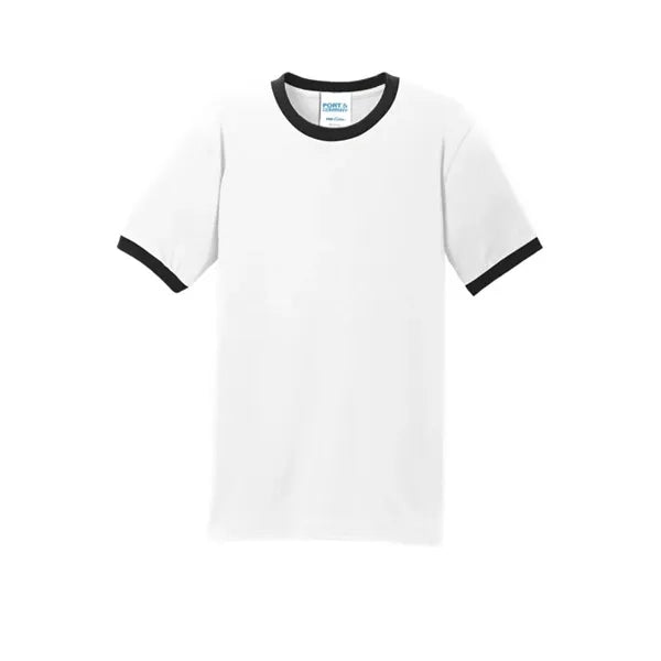 Port & Company Core Cotton Ringer Tee.