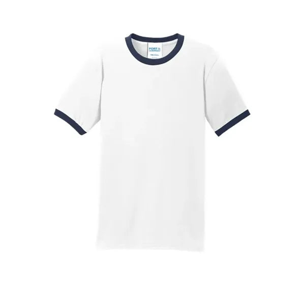 Port & Company Core Cotton Ringer Tee.
