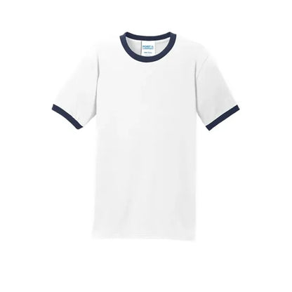 Port & Company Core Cotton Ringer Tee.