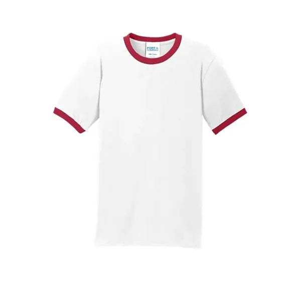 Port & Company Core Cotton Ringer Tee.