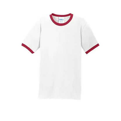 Port & Company Core Cotton Ringer Tee.