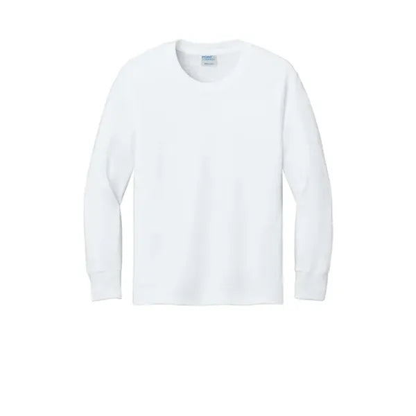 Port & Company Youth Long Sleeve Core Cotton Tee.