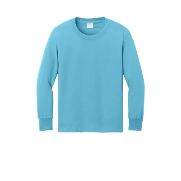 Port & Company Youth Long Sleeve Core Cotton Tee.
