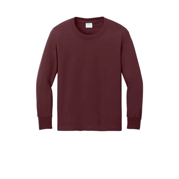Port & Company Youth Long Sleeve Core Cotton Tee.