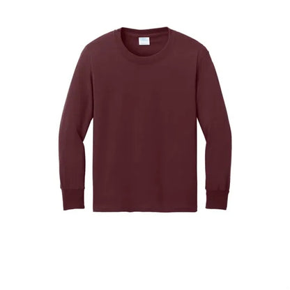 Port & Company Youth Long Sleeve Core Cotton Tee.