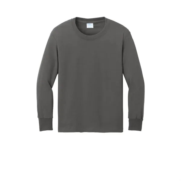 Port & Company Youth Long Sleeve Core Cotton Tee.