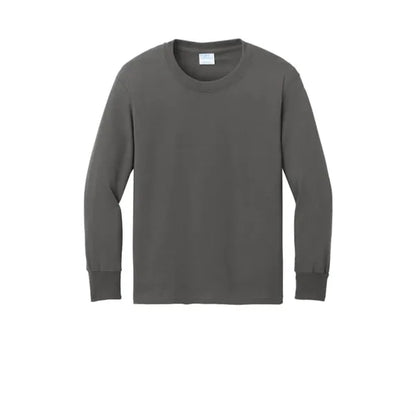Port & Company Youth Long Sleeve Core Cotton Tee.