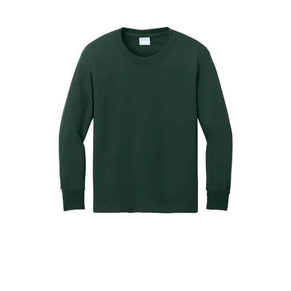Port & Company Youth Long Sleeve Core Cotton Tee.