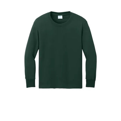 Port & Company Youth Long Sleeve Core Cotton Tee.