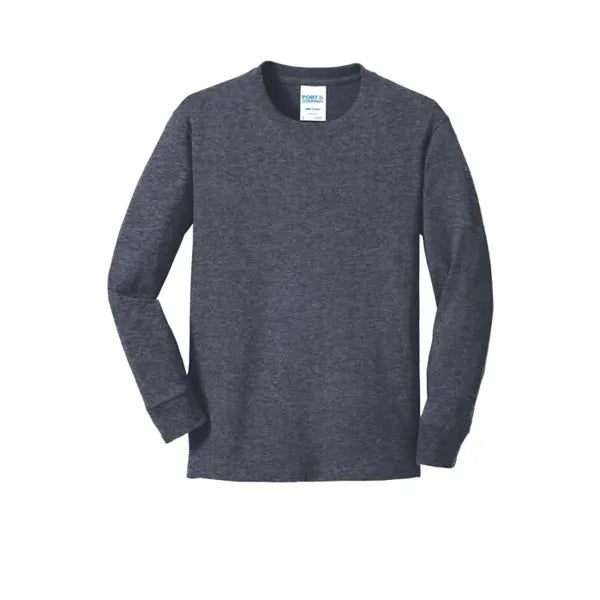 Port & Company Youth Long Sleeve Core Cotton Tee.
