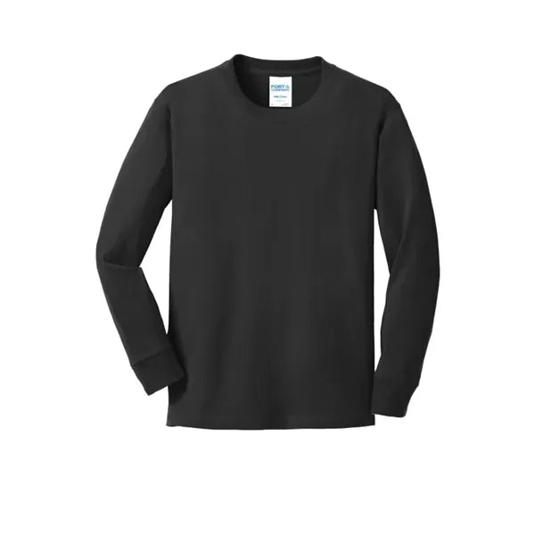 Port & Company Youth Long Sleeve Core Cotton Tee.