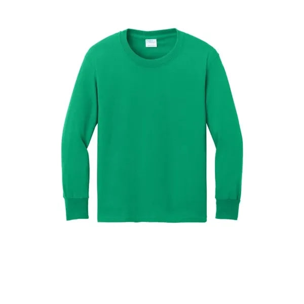 Port & Company Youth Long Sleeve Core Cotton Tee.