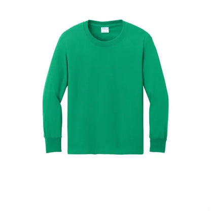 Port & Company Youth Long Sleeve Core Cotton Tee.