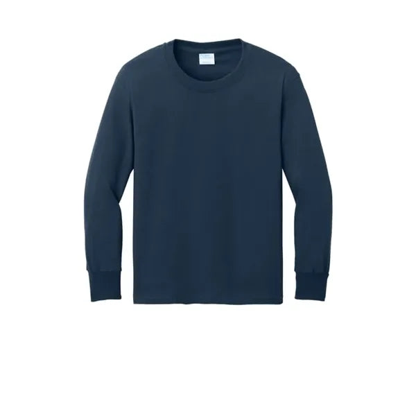 Port & Company Youth Long Sleeve Core Cotton Tee.