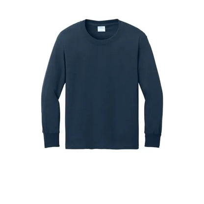 Port & Company Youth Long Sleeve Core Cotton Tee.