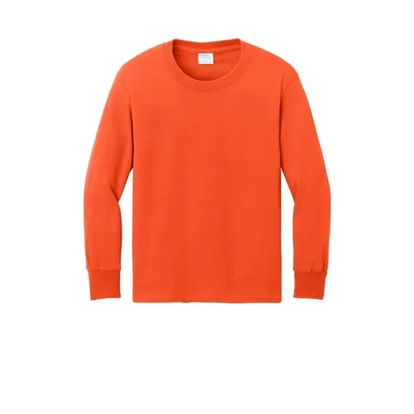 Port & Company Youth Long Sleeve Core Cotton Tee.