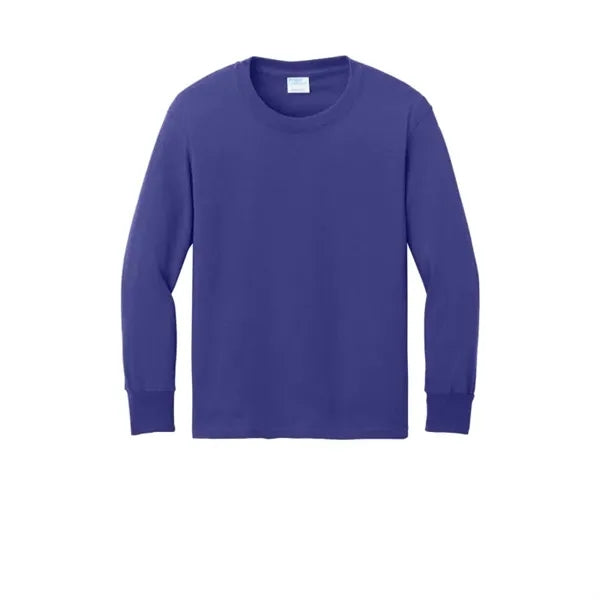 Port & Company Youth Long Sleeve Core Cotton Tee.