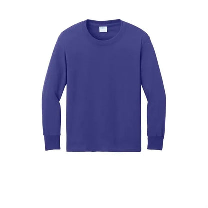 Port & Company Youth Long Sleeve Core Cotton Tee.