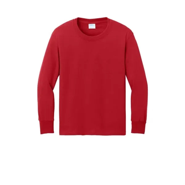 Port & Company Youth Long Sleeve Core Cotton Tee.