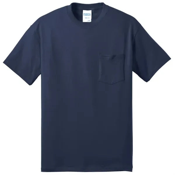 Port & Company Tall Core Blend Pocket Tee.