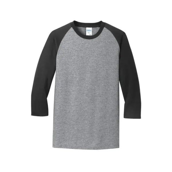 Port & Company Core Blend 3/4-Sleeve Raglan Tee.