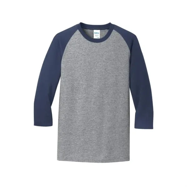 Port & Company Core Blend 3/4-Sleeve Raglan Tee.