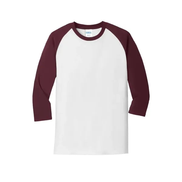 Port & Company Core Blend 3/4-Sleeve Raglan Tee.