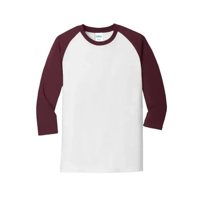 Port & Company Core Blend 3/4-Sleeve Raglan Tee.