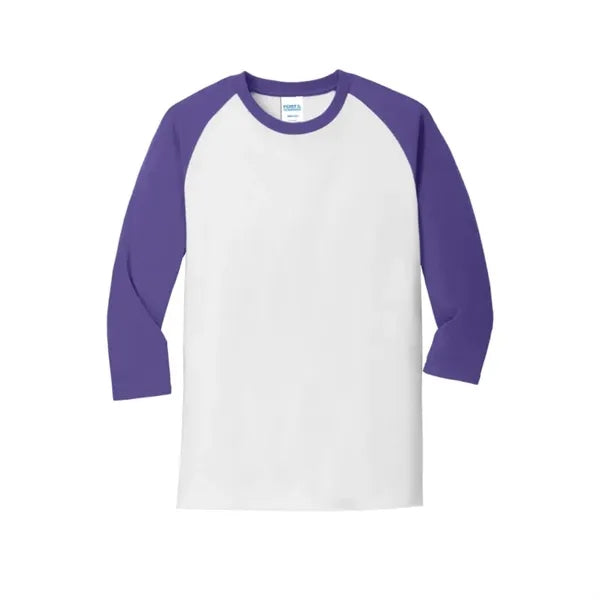 Port & Company Core Blend 3/4-Sleeve Raglan Tee.