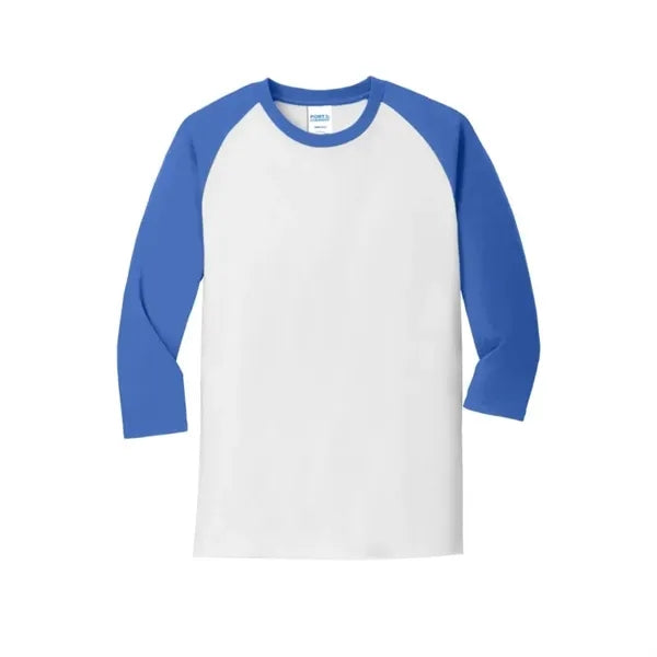 Port & Company Core Blend 3/4-Sleeve Raglan Tee.