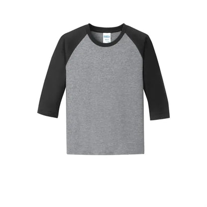 Port & Company Youth Core Blend 3/4-Sleeve Raglan Tee.