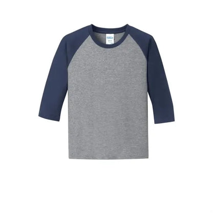 Port & Company Youth Core Blend 3/4-Sleeve Raglan Tee.