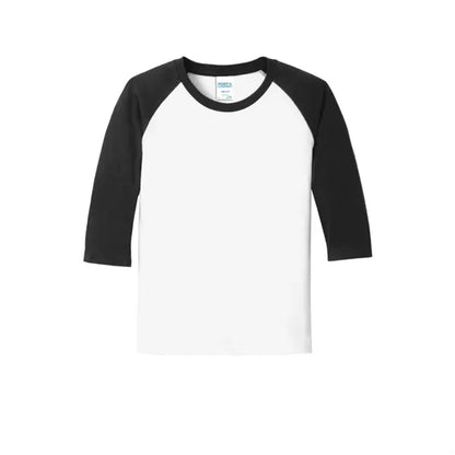 Port & Company Youth Core Blend 3/4-Sleeve Raglan Tee.