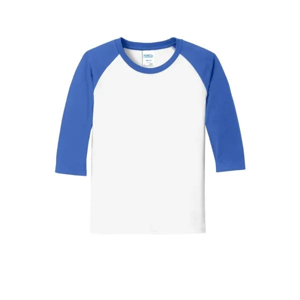 Port & Company Youth Core Blend 3/4-Sleeve Raglan Tee.