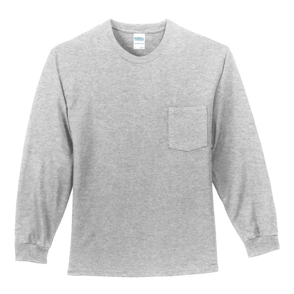 Port & Company Long Sleeve Essential Pocket Tee.